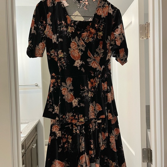 Cottage core/ boho velour floral skirt and top set. - Picture 1 of 7